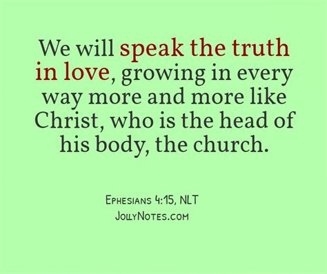 telling the truth in love verse