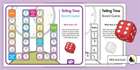 Telling Time Board Game Printable