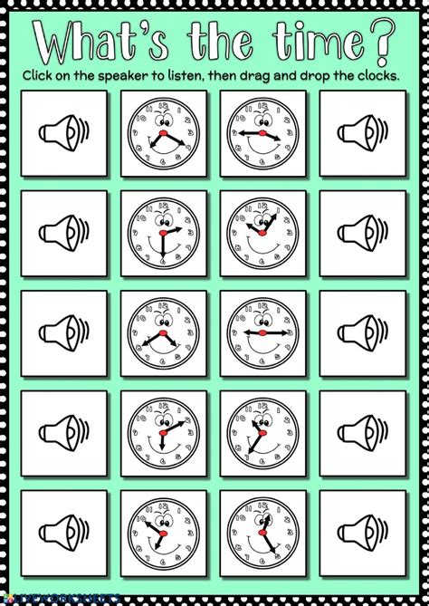 Telling Time Listening Exercises