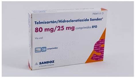 Telmisartan Hidroclorotiazida 80 Mg 25 Mg Precio /Hydrochlorothiazid Heumann / 98 St