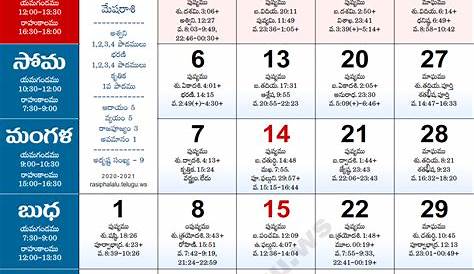 Telugu Calendar 2024 January