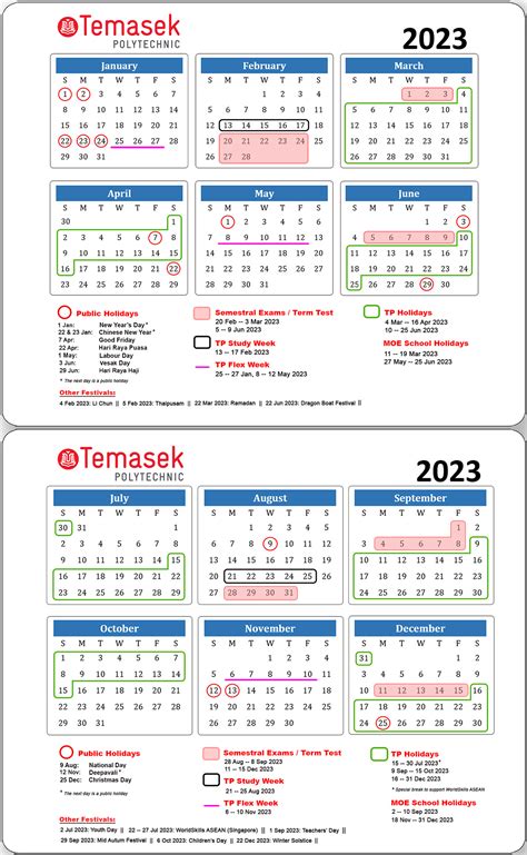 temasek polytechnic academic calendar 2023