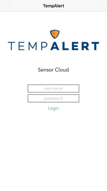 temp alert log in