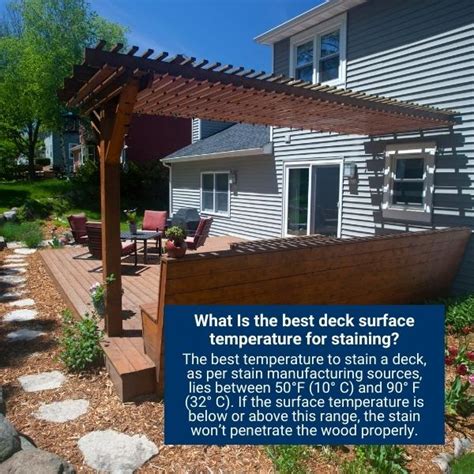 temp for staining deck