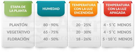 temperatura y humedad ideal