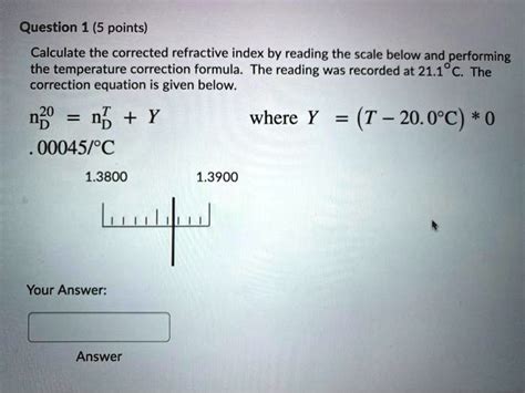Temperature Correction Factor For Refractive Index