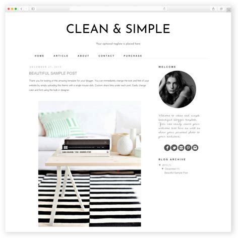 Minimal & Personal Blog HTML Template Blog template design, Blog