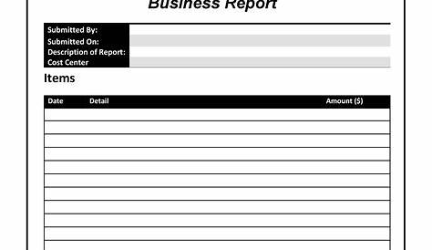 Pin on Report Template