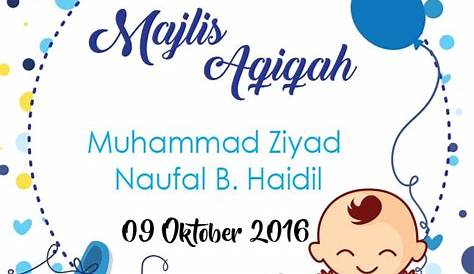 Template Sticker Majlis Aqiqah MOshims Kad