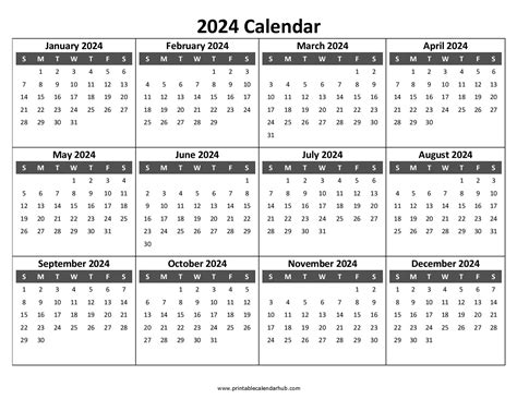 Template 2024 Calendar