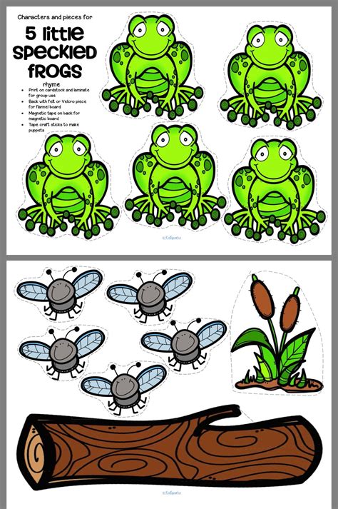 Template 5 Speckled Frogs Printable