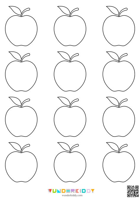 Template Apple Pattern Printable