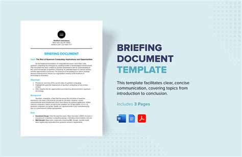 Template Briefing Document Example