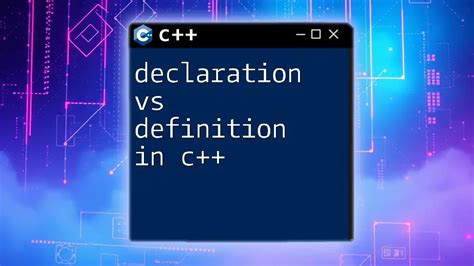 Template C++ Declaration Definition