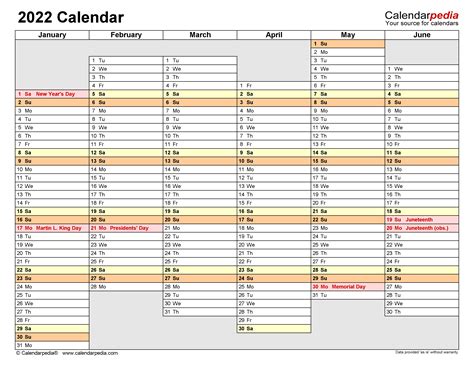 Template Calendar Planner 2022