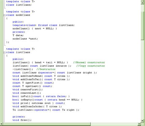 Template Class Linked List C++