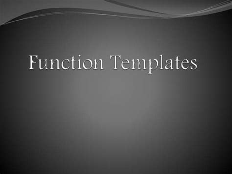 Template Define Function