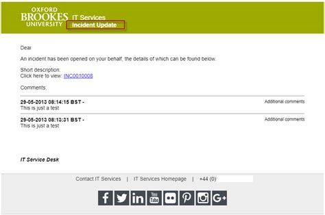 Template Email Servicenow