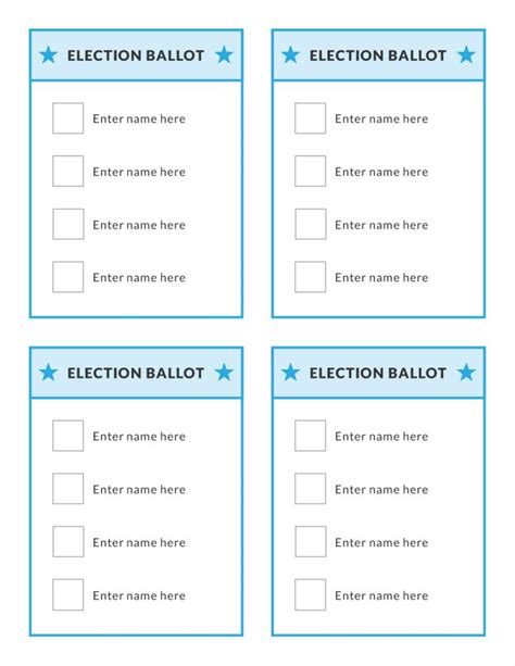 template for election ballot