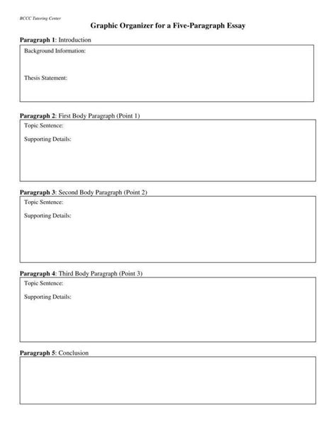 Template For Writing A Paragraph