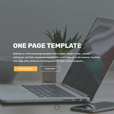 Template Html One Page Free