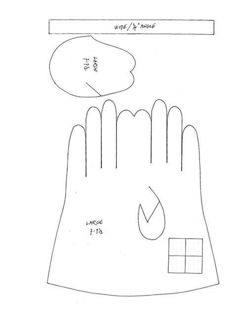 Template Printable Glove Pattern Pdf