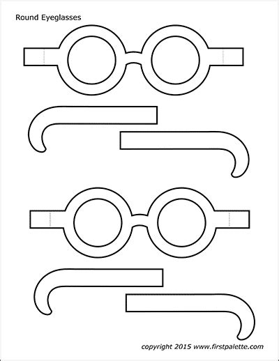 Template Printable Round Glasses