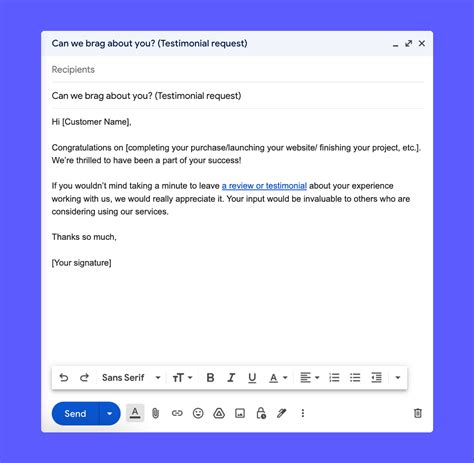 Template To Use Email