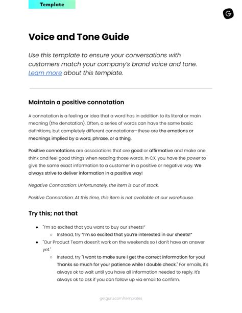 Template Voice Meaning