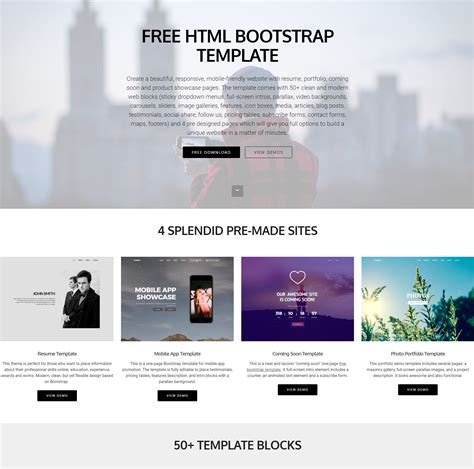 Templates Html5 Bootstrap Free