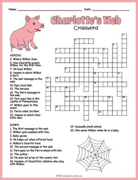 templeton in charlotte's web crossword