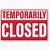 temporarily closed sign printable