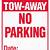 temporary tow away signs