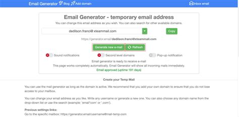 temporary email generator with inbox