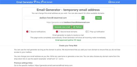 temporary email generator with password