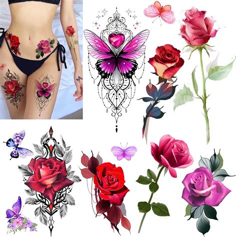 Temporary Tattoos Large Flower