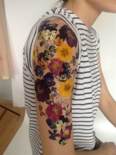 Temporary Tattoos Pressed Flowers