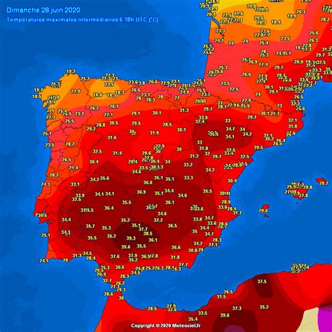 temps in spain today