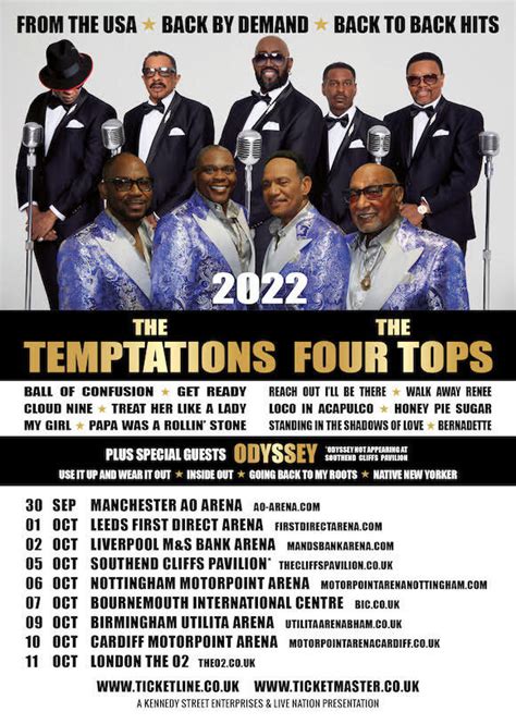 temptations and four tops concert schedule