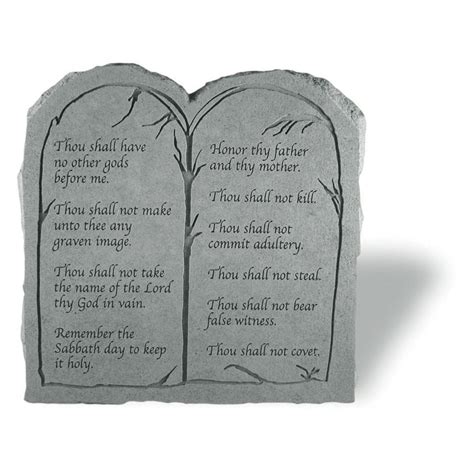 ten commandments cast in stone