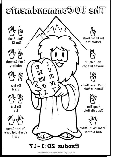 ten commandments coloring sheet printable