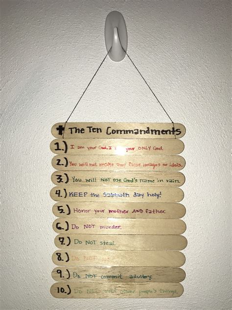 ten commandments craft ideas for kids