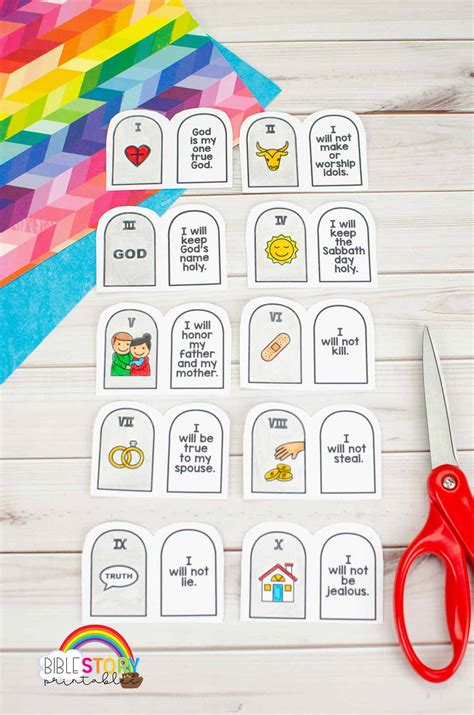 ten commandments crafts for kids free