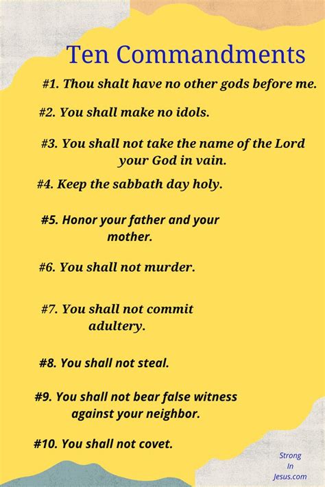 ten commandments extremely important to god