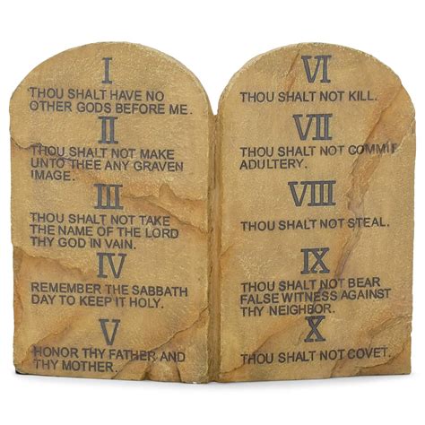 ten commandments in stone