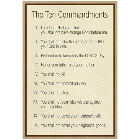 ten commandments list usccb