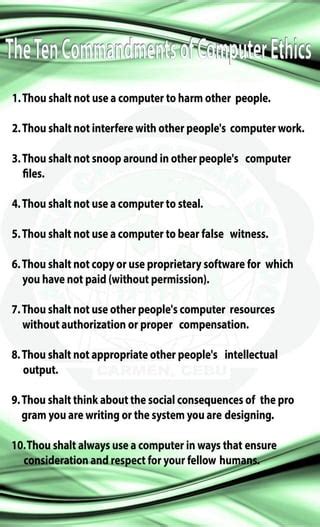 ten commandments of computer ethics pdf