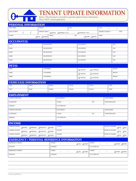 Tenant Update Forms Fill Online, Printable, Fillable, Blank pdfFiller