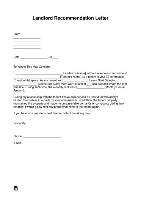 FREE 6+ Sample Tenant Letter Templates in MS Word PDF