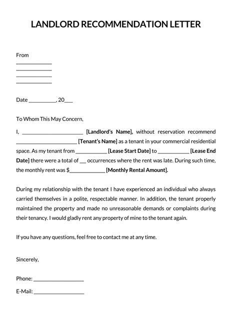 FREE 6+ Sample Tenant Letter Templates in MS Word PDF